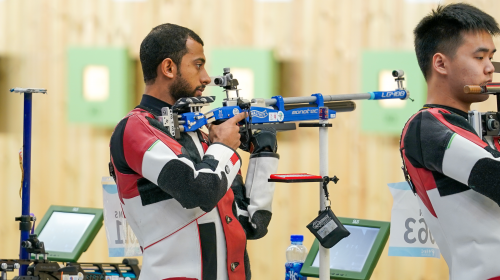 The start of the men's individual and team shooting competitions