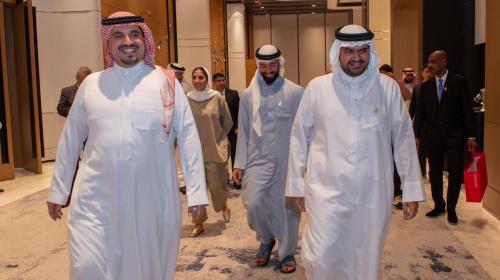 Issa bin Ali witnesses the reception ceremony for the Saudi delegation