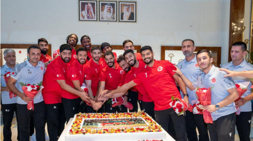An official reception for the basketball team after its historic qualification for the decisive stage of the 2024 Paris Olympics qualifiers