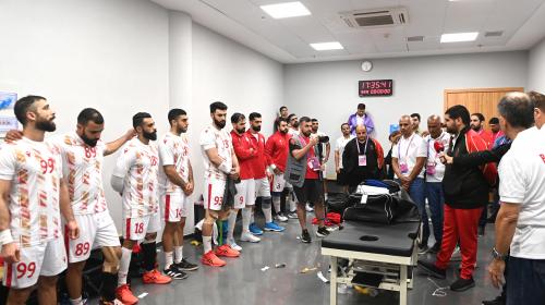Issa Ben Ali congratulates Handball team on qualifying for the Hangzhou Asian Cup final