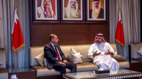 Isa bin Ali Al Khalifa Hosts President of Syrian Olympic Committee