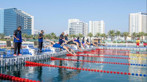 Bahrain Olympic Committee and Swimming Federation Launch New Olympic Pool with National Athletes
