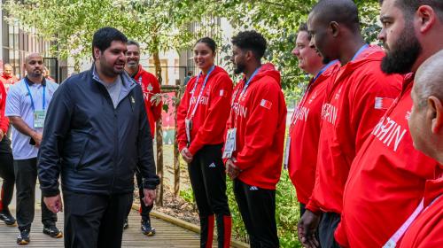 Shaikh Isa bin Ali Visits Bahraini Athletes at Paris 2024 Olympics, Emphasizes Honorable Representation