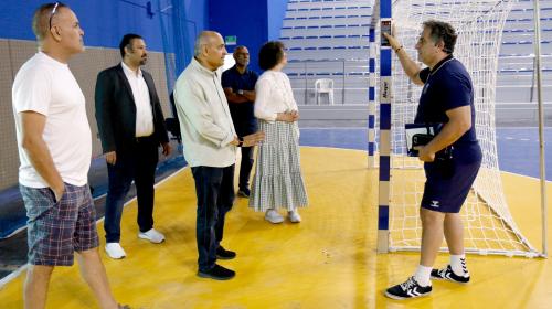 The International School Sports Federation Delegation Inspects Handball Federation Hall