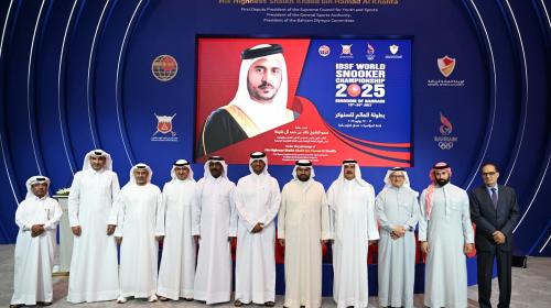Shaikh Isa bin Ali Attends Opening of World Snooker Championship Under Patronage of Shaikh Khalid bin Hamad