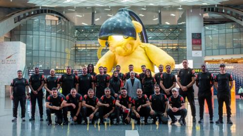 البعثة البحرينية تصل إلى سانيا للمشاركة في دورة الألعاب الآسيوية الشاطئية 