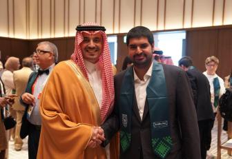 Isa bin Ali Attends Saudi National Day Reception in Nagoya
