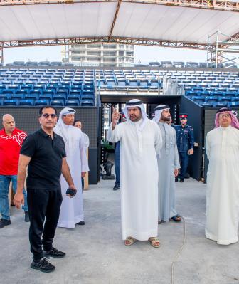 Issa bin Ali Inspects 3x3 Basketball World Tour Court