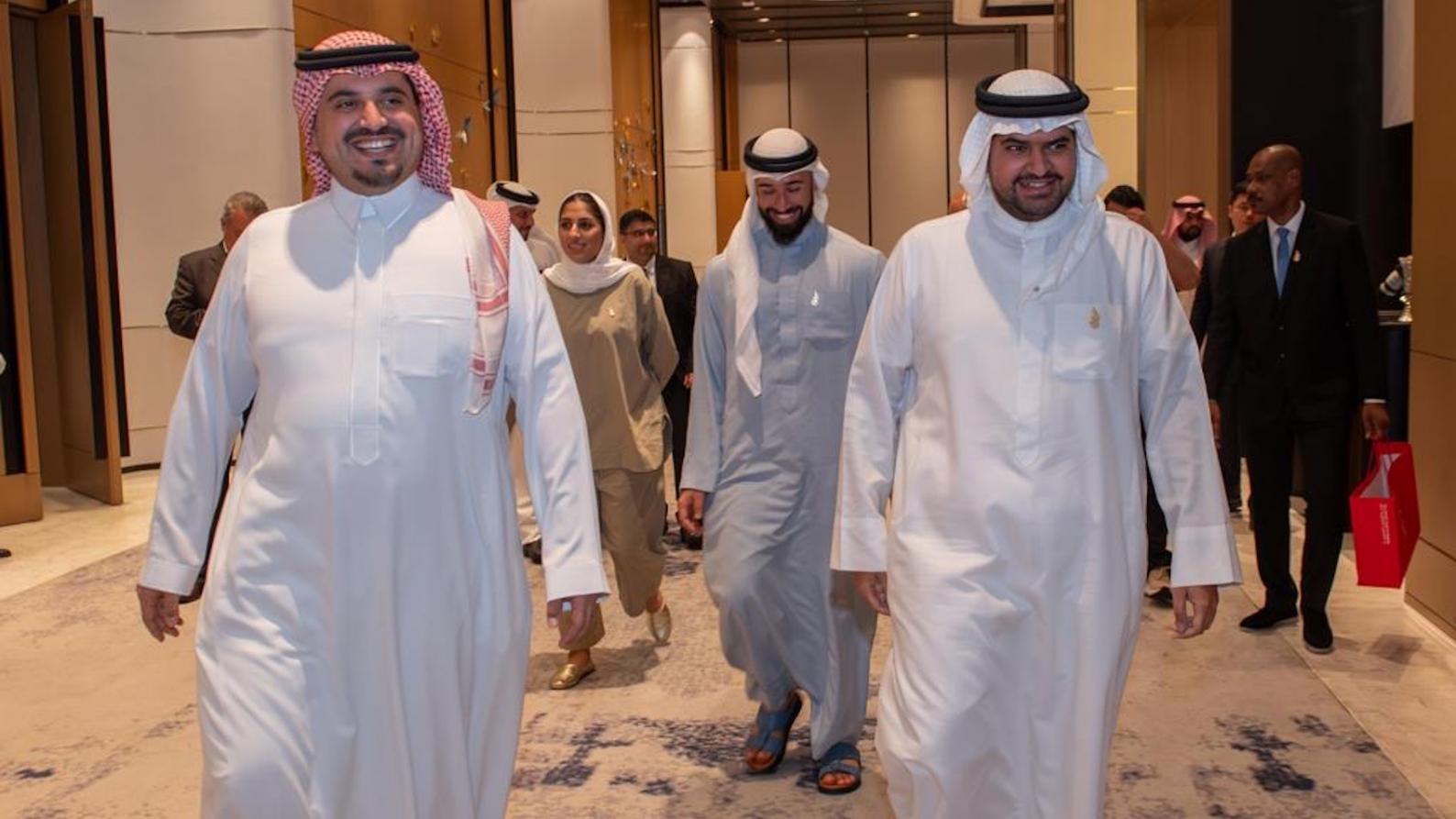 Issa bin Ali witnesses the reception ceremony for the Saudi delegation