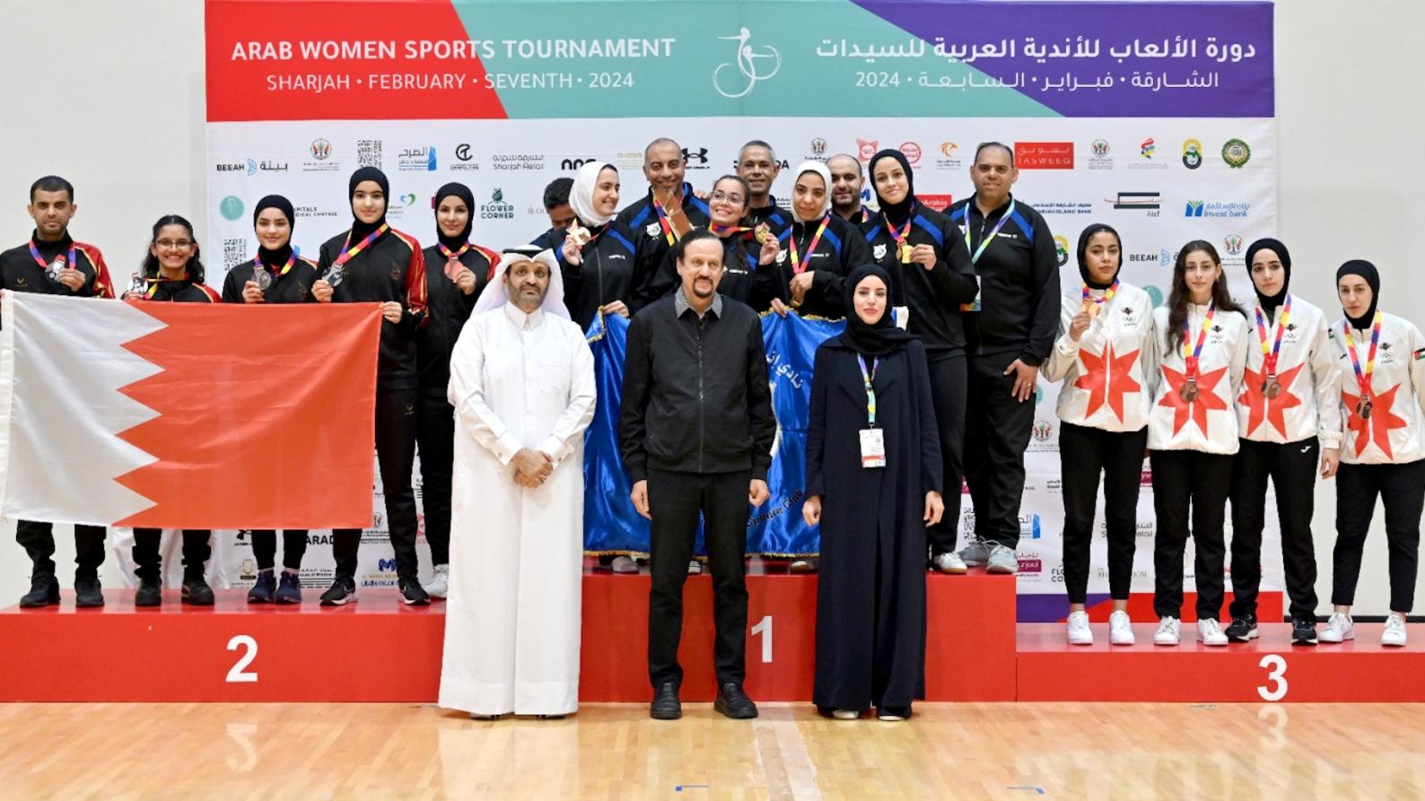 The Bahraini tally in the Arab Women’s Tournament rises to 26 colored medals