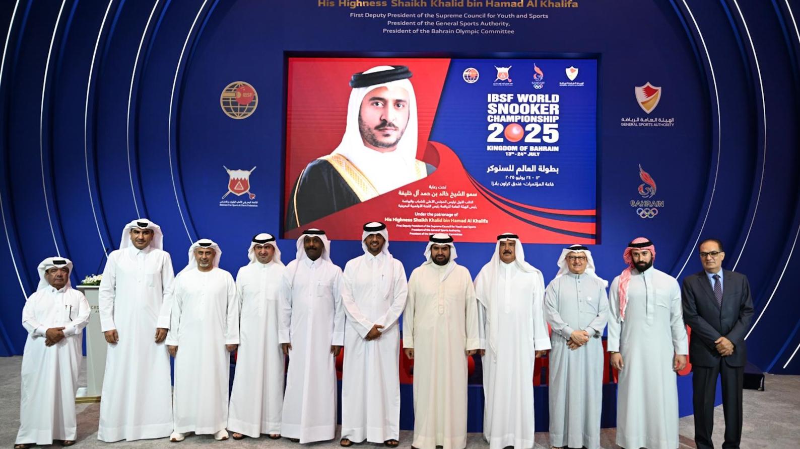 Shaikh Isa bin Ali Attends Opening of World Snooker Championship Under Patronage of Shaikh Khalid bin Hamad