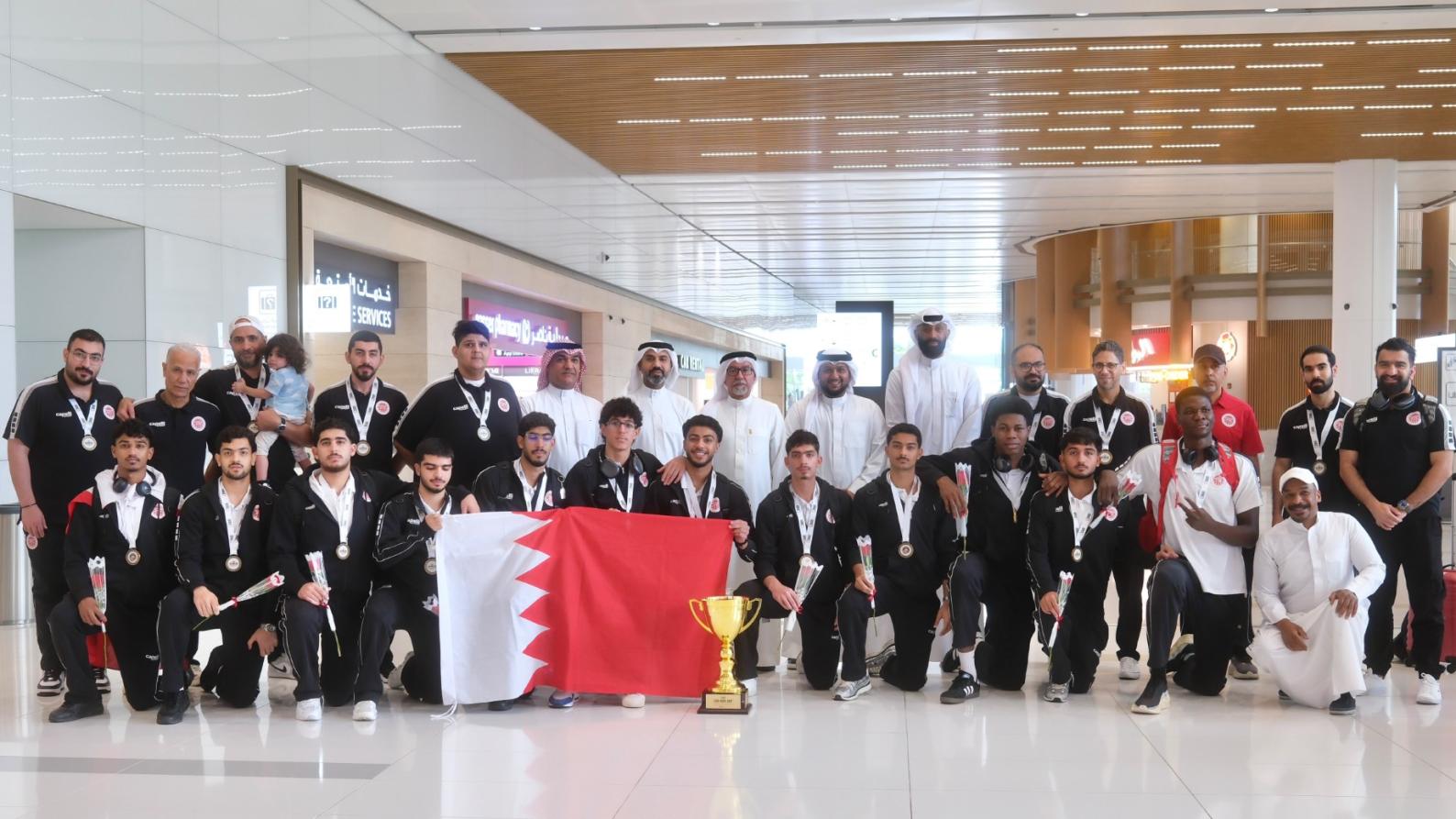 Federation Vice President Leads Reception Bahrain U18 Basketball Team Welcomed Home After Gulf Triumph and Asian Cup Qualification 